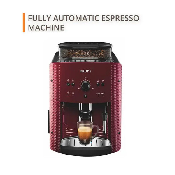 Кафеавтомат Krups Espresseria Automatic EA810770, 15 bar, 1400W, 1.7 л, Червен
