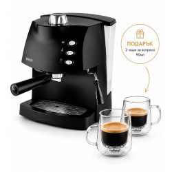 Еспресо машина MUHLER MCM-1583 с подарък чаши за еспресо Luigi Ferrero Coffeina FR-8047