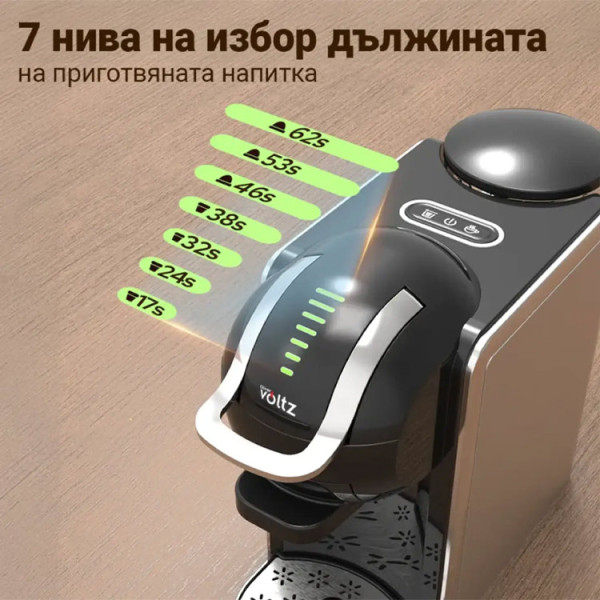 Кафемашина 8в1 Voltz OV51171K8R за мляно кафе и капсули