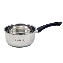 Касерола с двойно дъно Rosberg R51210E14K, 14 см, 1.0 литър, Бакелитена дръжка, Инокс