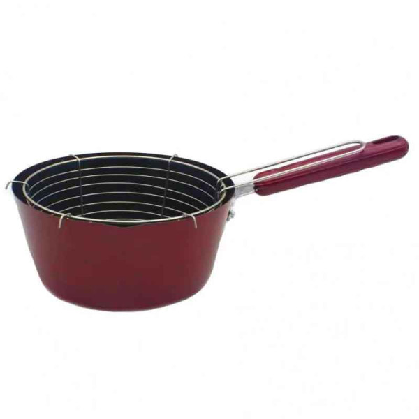 Касерола с кошница Rosberg,R51213B,22см,въглерод.стомана