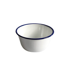 Купа пудинг R54524B15, 15x8см, бяла, емайл