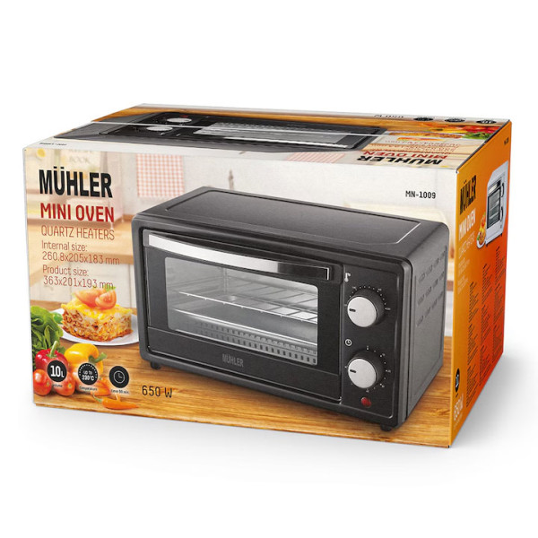 Мини фурна MUHLER MN-1009, 10l, черна