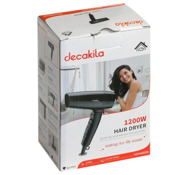 Сешоар за коса DECAKILA 1200W, черен