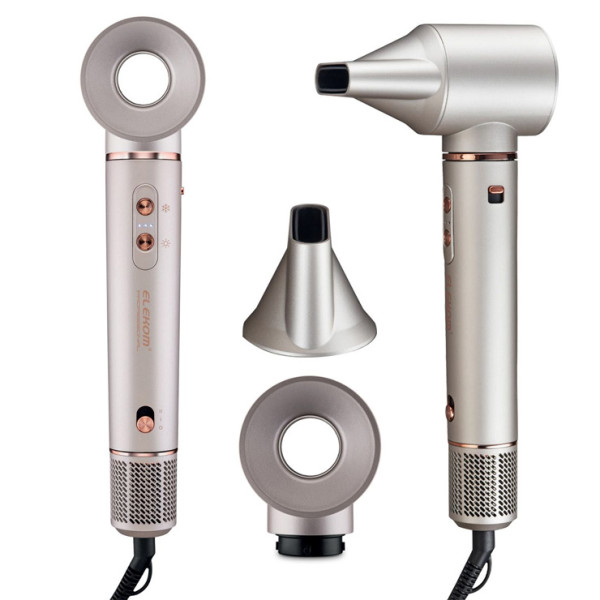 Висикоскоростен сешоар Елеком ЕК-988, 5 в 1, 1400 W, Маши, Четка, Концентратори