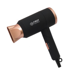 Сешоар туристически First Austria FA-5653-5, 1800W,Йонизираща функция, Черен/златист