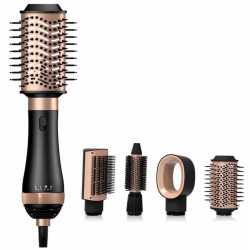 Четка сешоар Lexical LAS-5204, 4в1, 1200W, Въртяща, Черен/розово злато