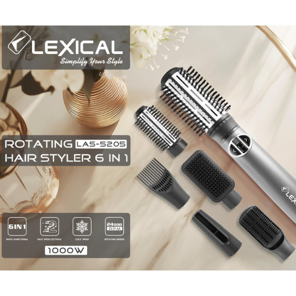 Комплект четки за коса 6 в 1 Lexical LAS-5205, 1000W
