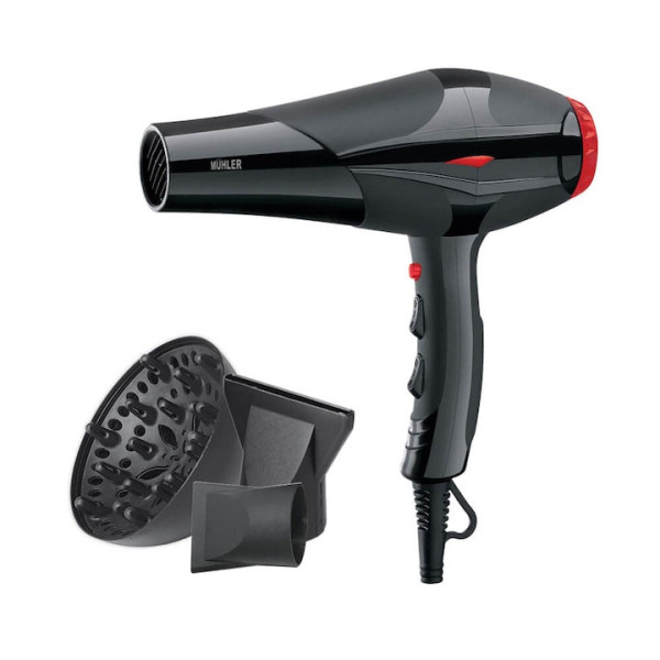 Сешоар MUHLER MD-2021CD, дифузер,2 концентратора,червен