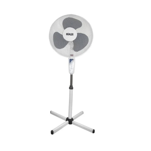 Вентилатор на стойка 16''Muhler FM-4040, 40W, бяло-сиво