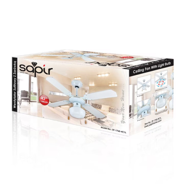 Вентилатор полюлей с 1 ламп SAPIR SP 1760 4C1L, 50W, 106см
