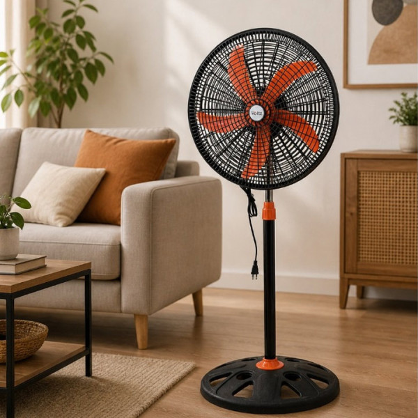 Вентилатор Oliver Voltz OV51760N18, 50W, 18", Черен /Оранжево