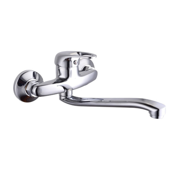 Смесител за вода Rosberg R57100AZ8,Хоризонтален, Монтаж на стена, Инокс